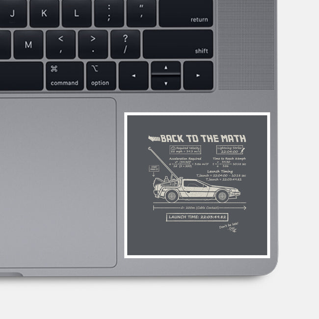 Back To The Math-None-Glossy-Sticker-NMdesign