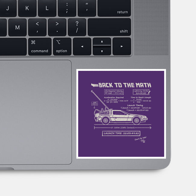 Back To The Math-None-Glossy-Sticker-NMdesign