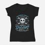 Snowdin Forest Garage Grunge-Womens-V-Neck-Tee-LAGELANTEE