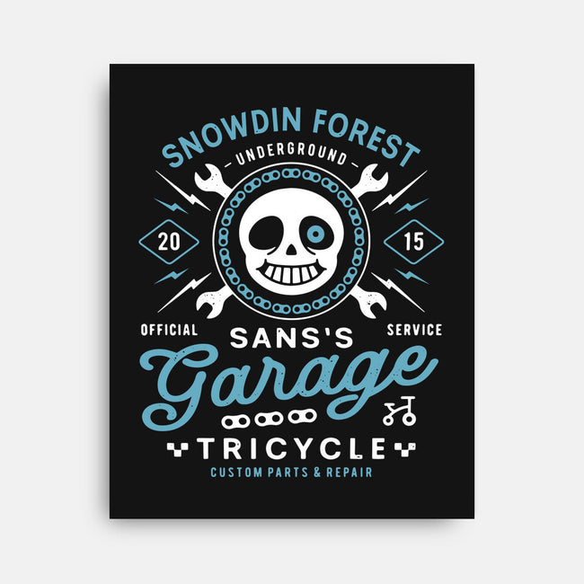 Snowdin Forest Garage Grunge-None-Stretched-Canvas-LAGELANTEE
