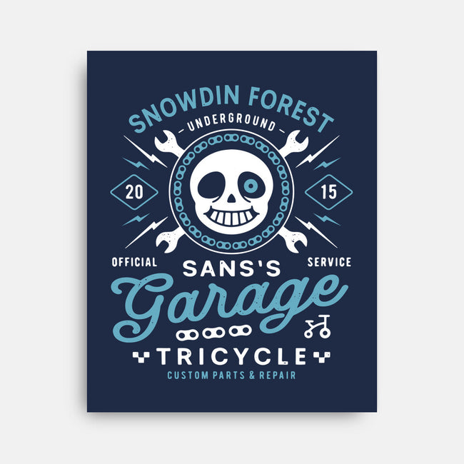 Snowdin Forest Garage Grunge-None-Stretched-Canvas-LAGELANTEE