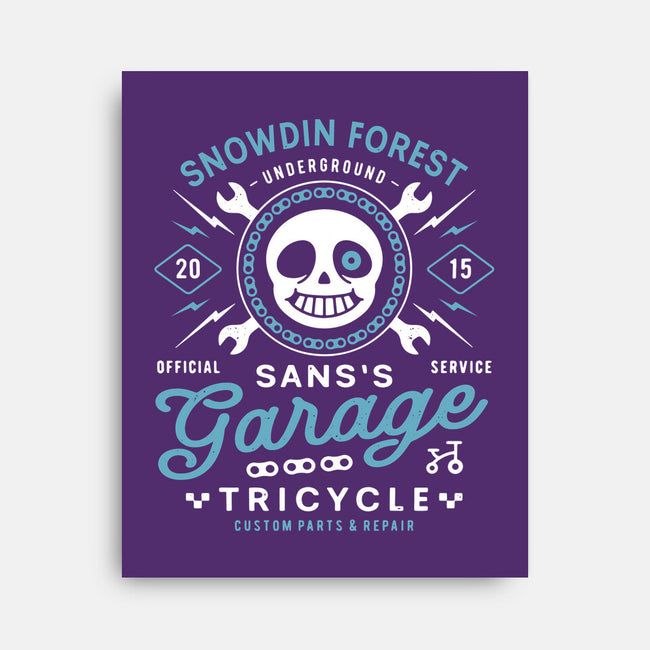Snowdin Forest Garage Grunge-None-Stretched-Canvas-LAGELANTEE