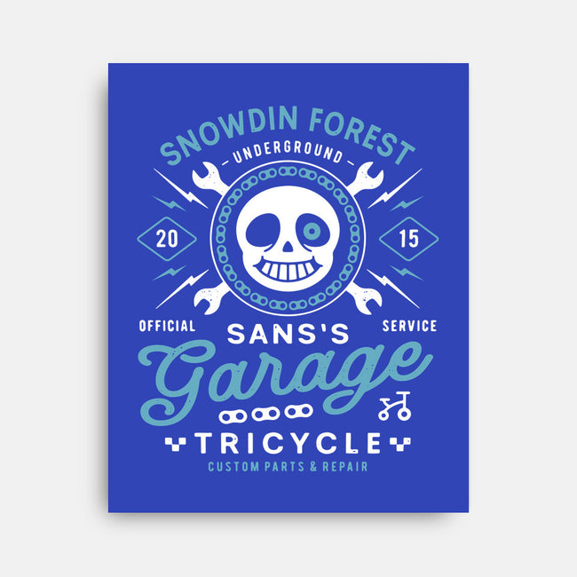 Snowdin Forest Garage Grunge-None-Stretched-Canvas-LAGELANTEE