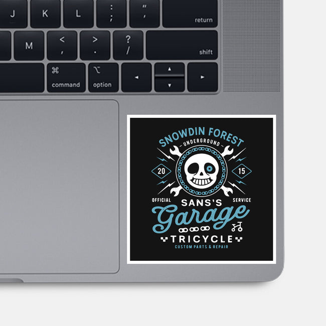 Snowdin Forest Garage Grunge-None-Glossy-Sticker-LAGELANTEE