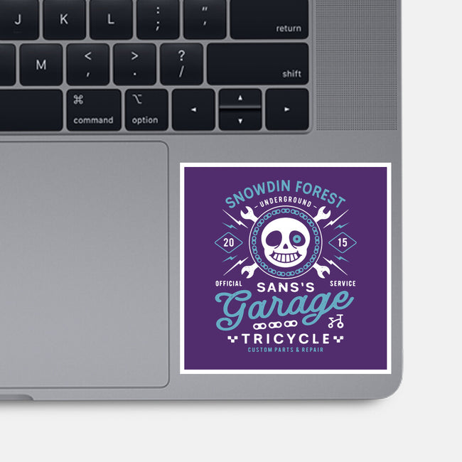 Snowdin Forest Garage Grunge-None-Glossy-Sticker-LAGELANTEE