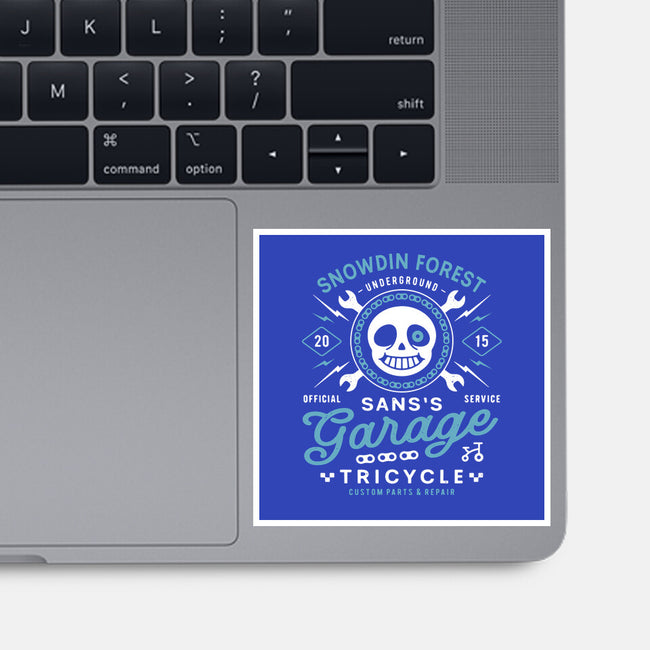 Snowdin Forest Garage Grunge-None-Glossy-Sticker-LAGELANTEE