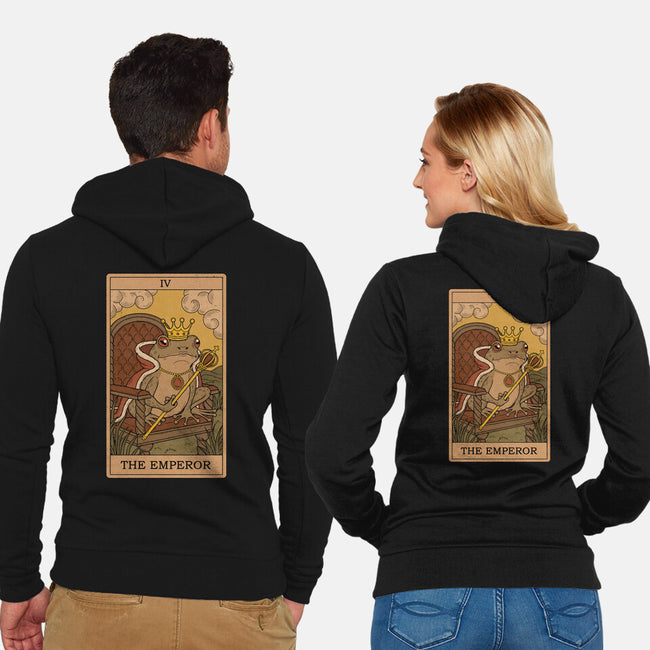 The Emperor Frogs Tarot-Unisex-Zip-Up-Sweatshirt-Thiago Correa
