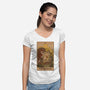 The Emperor Frogs Tarot-Womens-V-Neck-Tee-Thiago Correa
