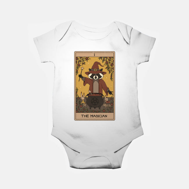 The Magician Raccoons Tarot-Baby-Basic-Onesie-Thiago Correa