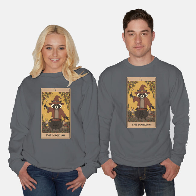 The Magician Raccoons Tarot-Unisex-Crew Neck-Sweatshirt-Thiago Correa