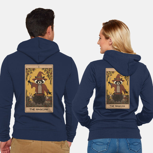 The Magician Raccoons Tarot-Unisex-Zip-Up-Sweatshirt-Thiago Correa
