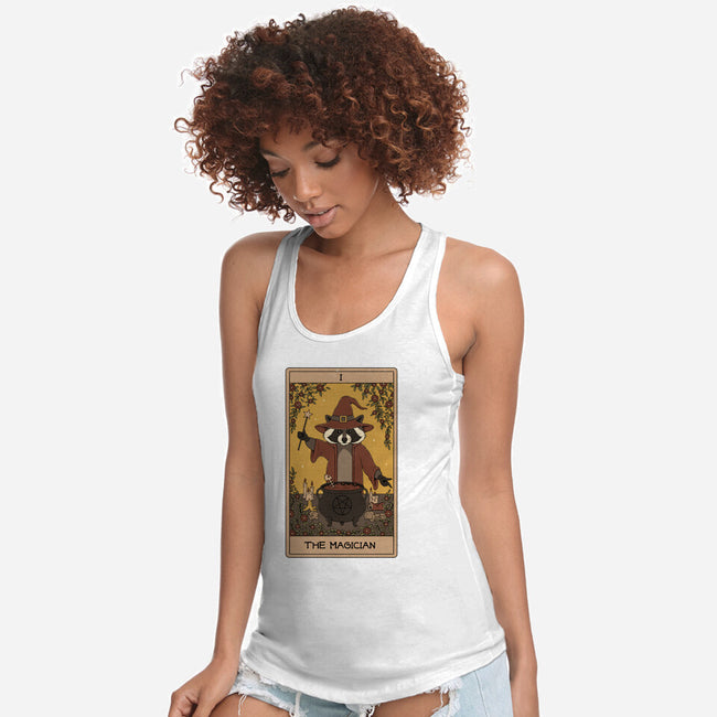 The Magician Raccoons Tarot-Womens-Racerback-Tank-Thiago Correa