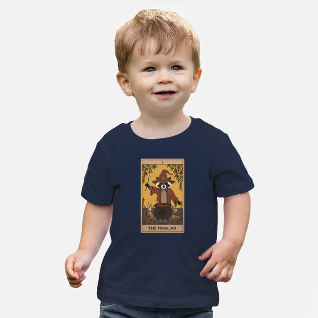 The Magician Raccoons Tarot-Baby-Basic-Tee-Thiago Correa