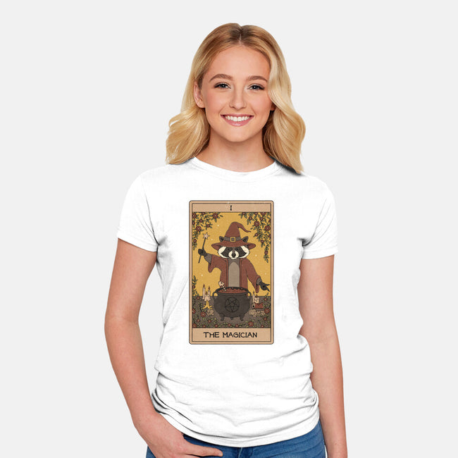The Magician Raccoons Tarot-Womens-Fitted-Tee-Thiago Correa
