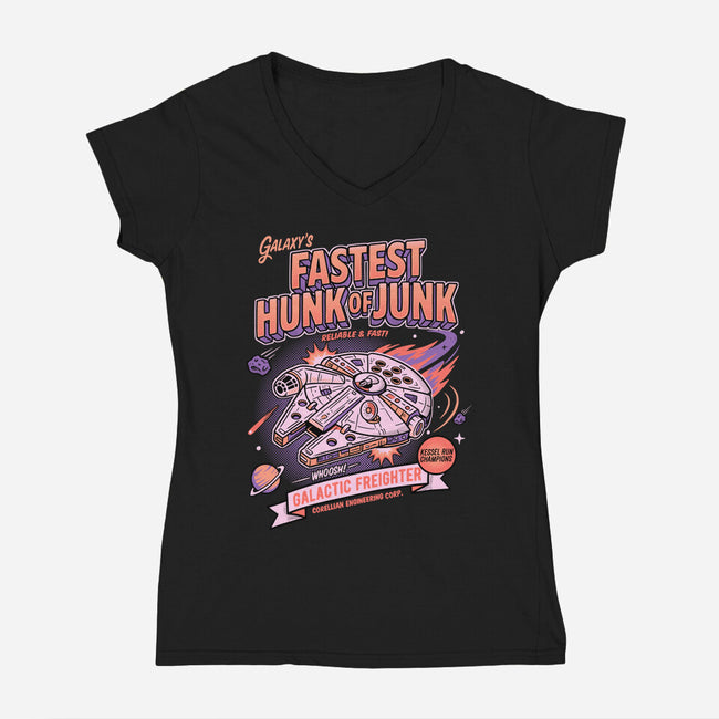 Hunky Freighter-Womens-V-Neck-Tee-P1yu5h
