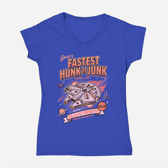 Hunky Freighter-Womens-V-Neck-Tee-P1yu5h