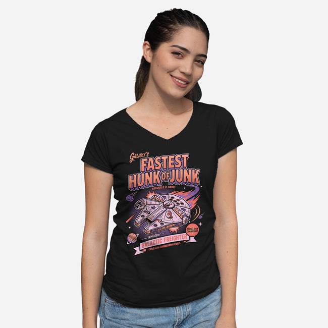 Hunky Freighter-Womens-V-Neck-Tee-P1yu5h