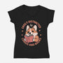 Easily Distracted-Womens-V-Neck-Tee-brunopires