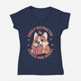 Easily Distracted-Womens-V-Neck-Tee-brunopires
