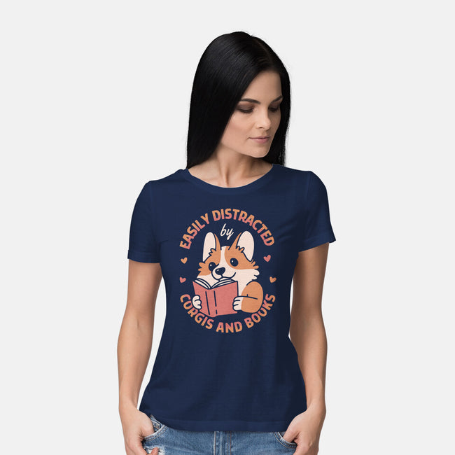 Easily Distracted-Womens-Basic-Tee-brunopires