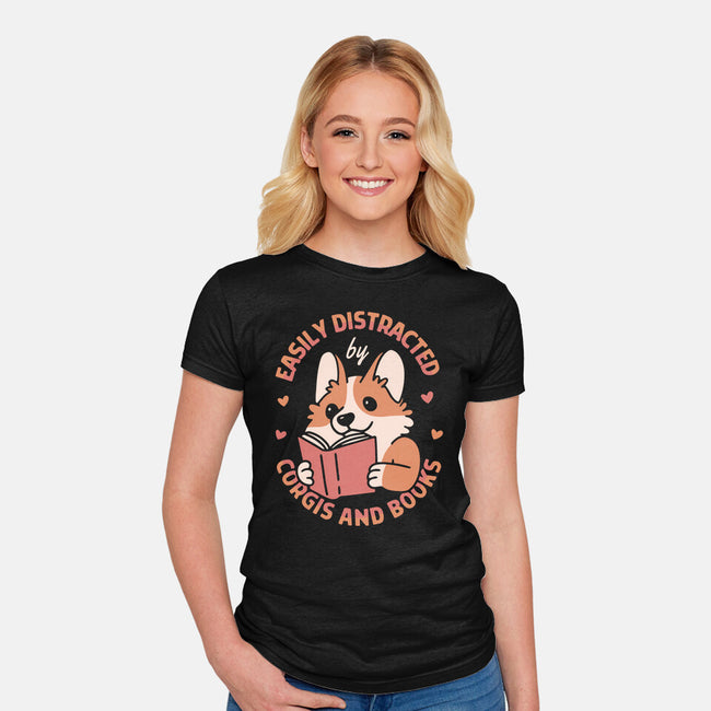 Easily Distracted-Womens-Fitted-Tee-brunopires