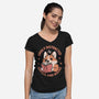 Easily Distracted-Womens-V-Neck-Tee-brunopires