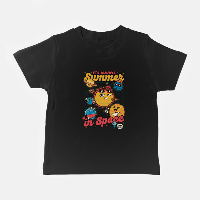 Summer In Space-Baby-Basic-Tee-Studio Mootant