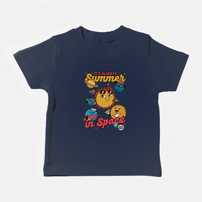 Summer In Space-Baby-Basic-Tee-Studio Mootant