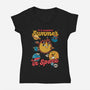 Summer In Space-Womens-V-Neck-Tee-Studio Mootant