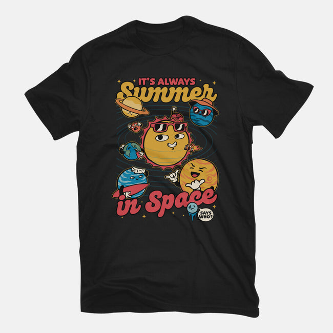 Summer In Space-Womens-Fitted-Tee-Studio Mootant