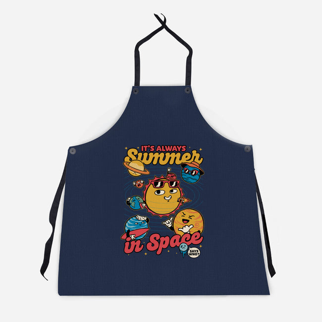 Summer In Space-Unisex-Kitchen-Apron-Studio Mootant
