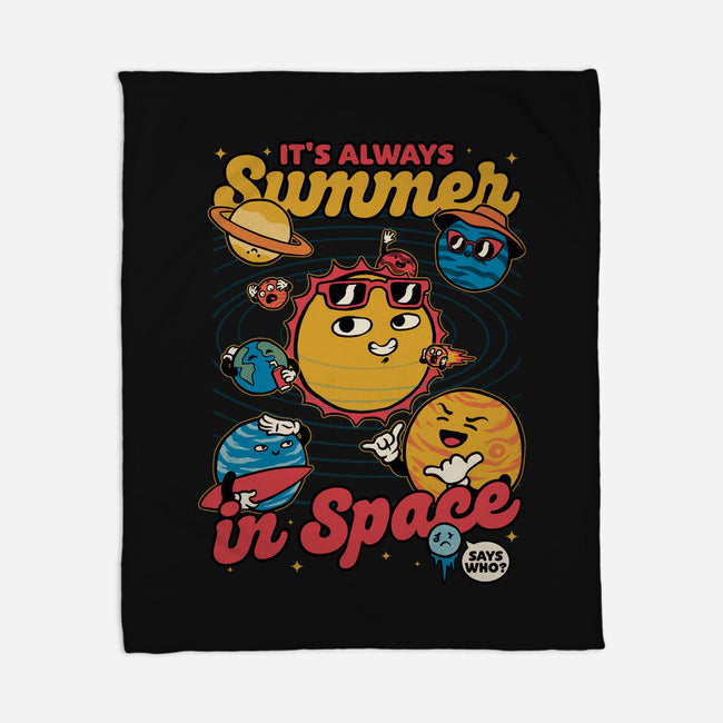 Summer In Space-None-Fleece-Blanket-Studio Mootant