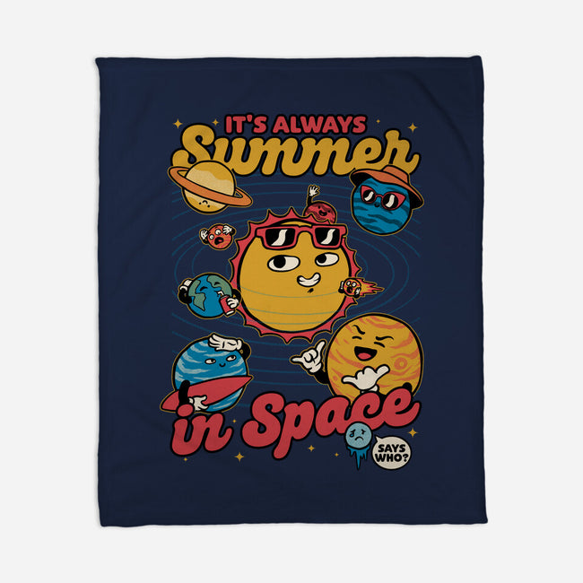 Summer In Space-None-Fleece-Blanket-Studio Mootant