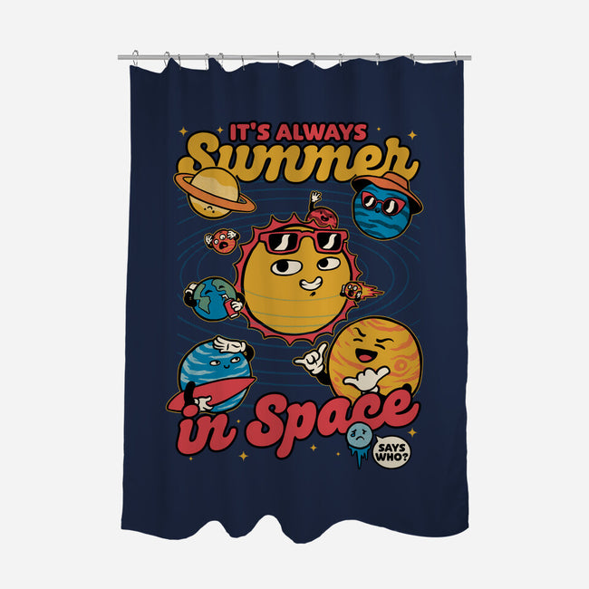 Summer In Space-None-Polyester-Shower Curtain-Studio Mootant