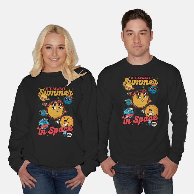 Summer In Space-Unisex-Crew Neck-Sweatshirt-Studio Mootant