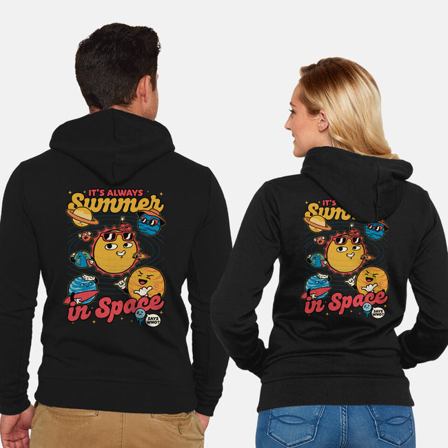 Summer In Space-Unisex-Zip-Up-Sweatshirt-Studio Mootant