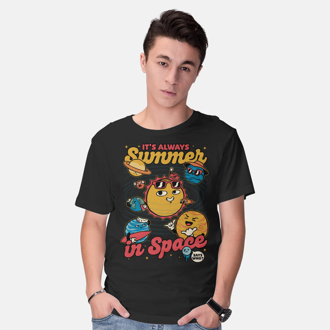 Summer In Space-Mens-Basic-Tee-Studio Mootant