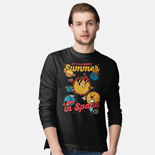 Summer In Space-Mens-Long Sleeved-Tee-Studio Mootant