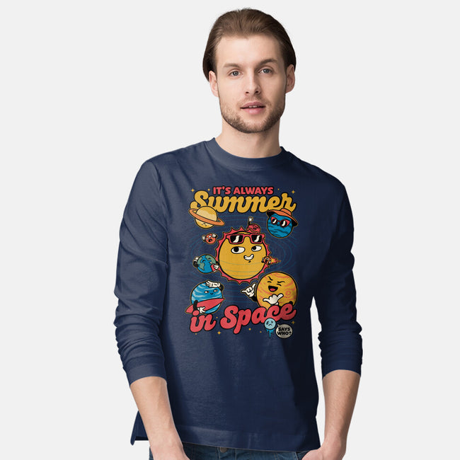 Summer In Space-Mens-Long Sleeved-Tee-Studio Mootant