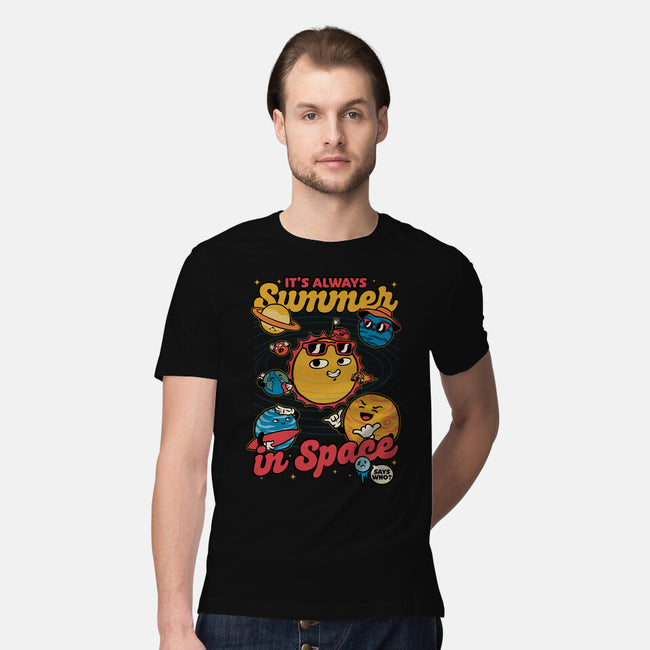 Summer In Space-Mens-Premium-Tee-Studio Mootant