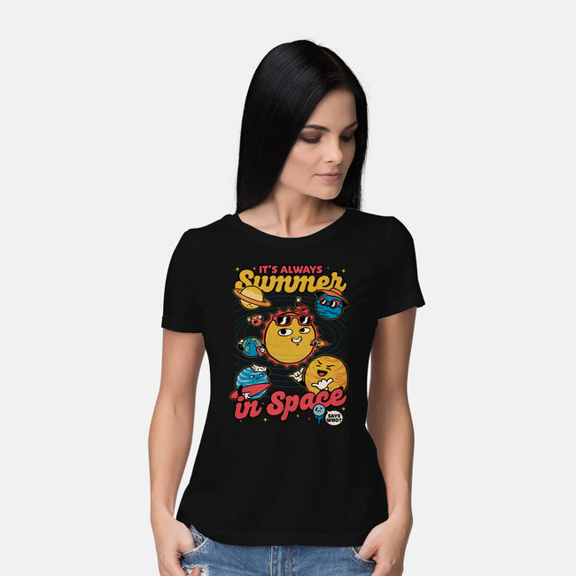 Summer In Space-Womens-Basic-Tee-Studio Mootant