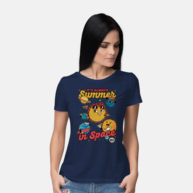 Summer In Space-Womens-Basic-Tee-Studio Mootant