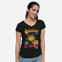 Summer In Space-Womens-V-Neck-Tee-Studio Mootant