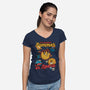 Summer In Space-Womens-V-Neck-Tee-Studio Mootant