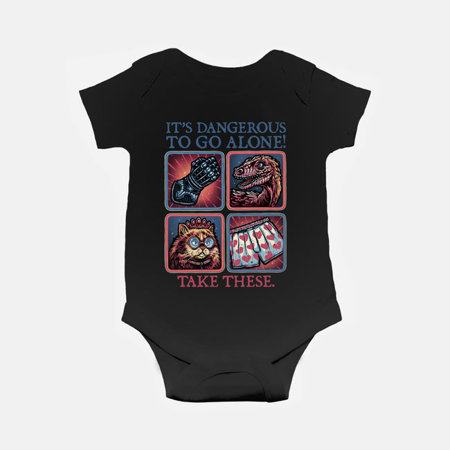 Danger In The Dungeon-Baby-Basic-Onesie-glitchygorilla