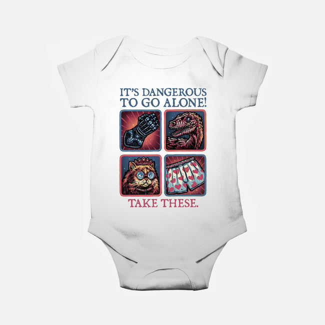 Danger In The Dungeon-Baby-Basic-Onesie-glitchygorilla