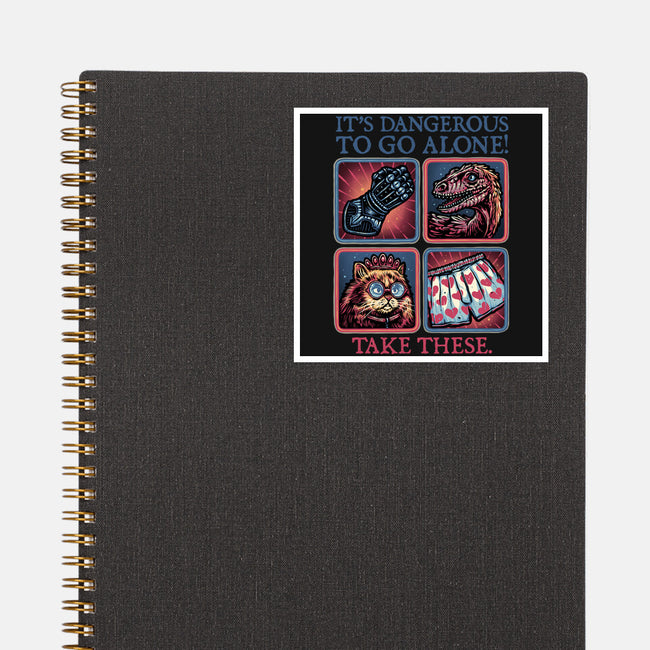 Danger In The Dungeon-None-Glossy-Sticker-glitchygorilla