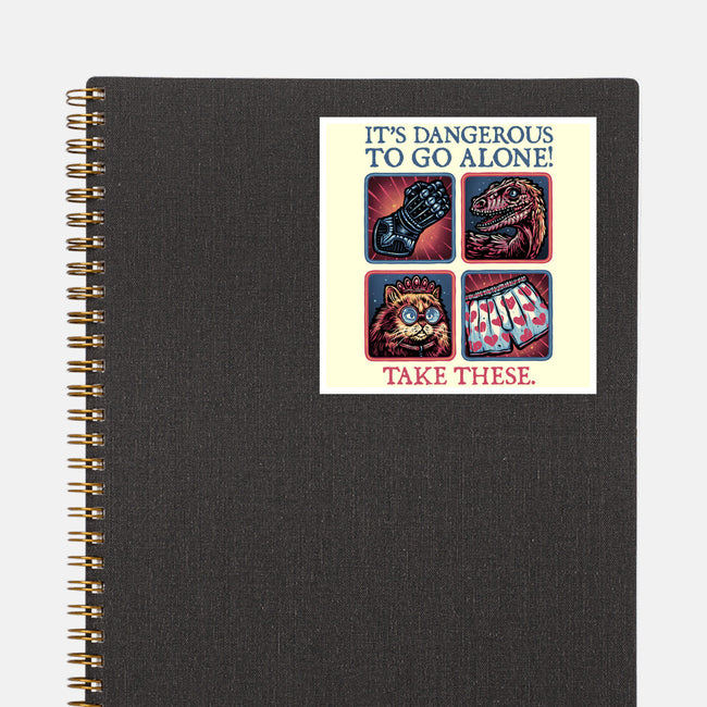 Danger In The Dungeon-None-Glossy-Sticker-glitchygorilla