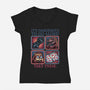 Danger In The Dungeon-Womens-V-Neck-Tee-glitchygorilla