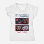Danger In The Dungeon-Womens-V-Neck-Tee-glitchygorilla
